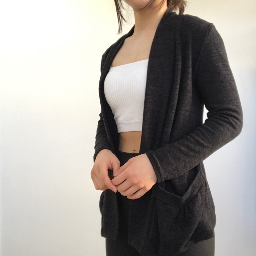 Black Marled Cardigan